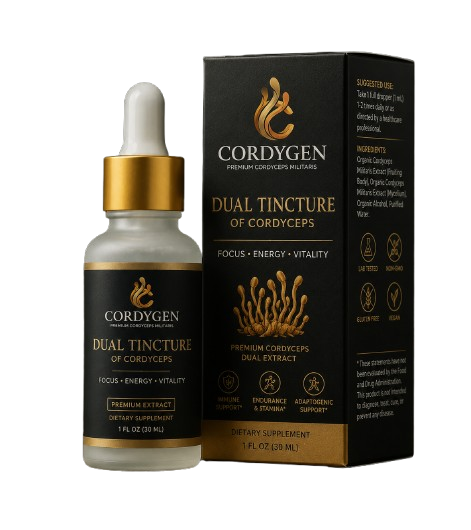 CORDYGEN Dual Tincture of Cordyceps Militaris | Premium Mushroom Extract